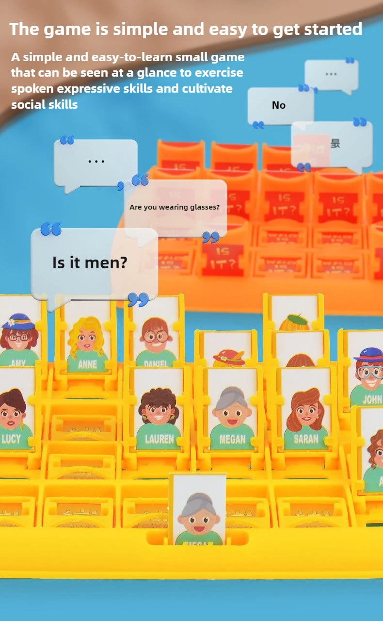 Head Game with Logical Thinking Puzzle Toy, Children's Parent-Child, Guess Who I Am Board Game Board Game