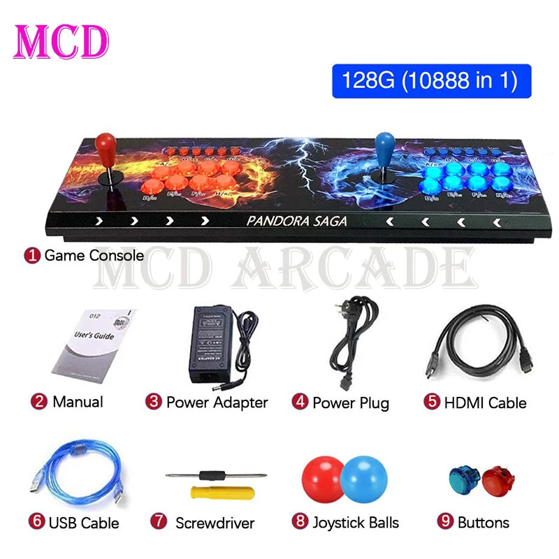 Retro Arcade 3D Pandora's Box EX WIFI8000 10888 in 1 Save Function Multiplayer Support Add Game 4 Players for Gaming Cabinet