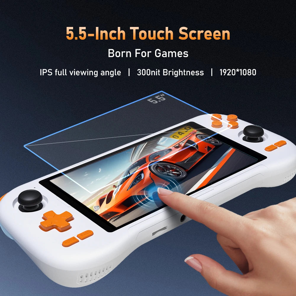 Kinhank Super console K56 Android 14 Handheld Game Console 5.5 inch Touch Screen 5000mAh With 50+ Emulators For DC/MAME/SS/PSP