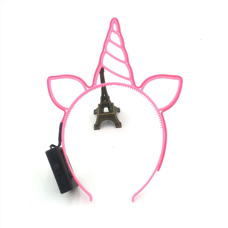 NEW LED Light up Headwear 6 Lighting colors Cat Ear LED Flashing Headband LED Headband Rave Women Girls Glow Party Supplies