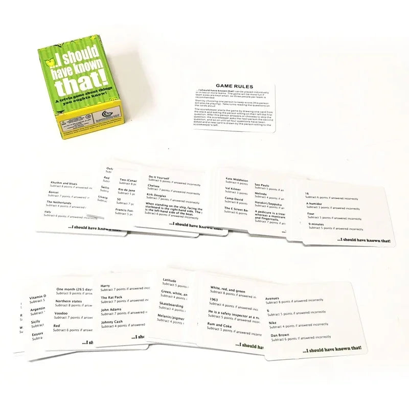 2025 Card Game I should have known that! - Perfect for Family Game Night - Over 400 Trivia Questions