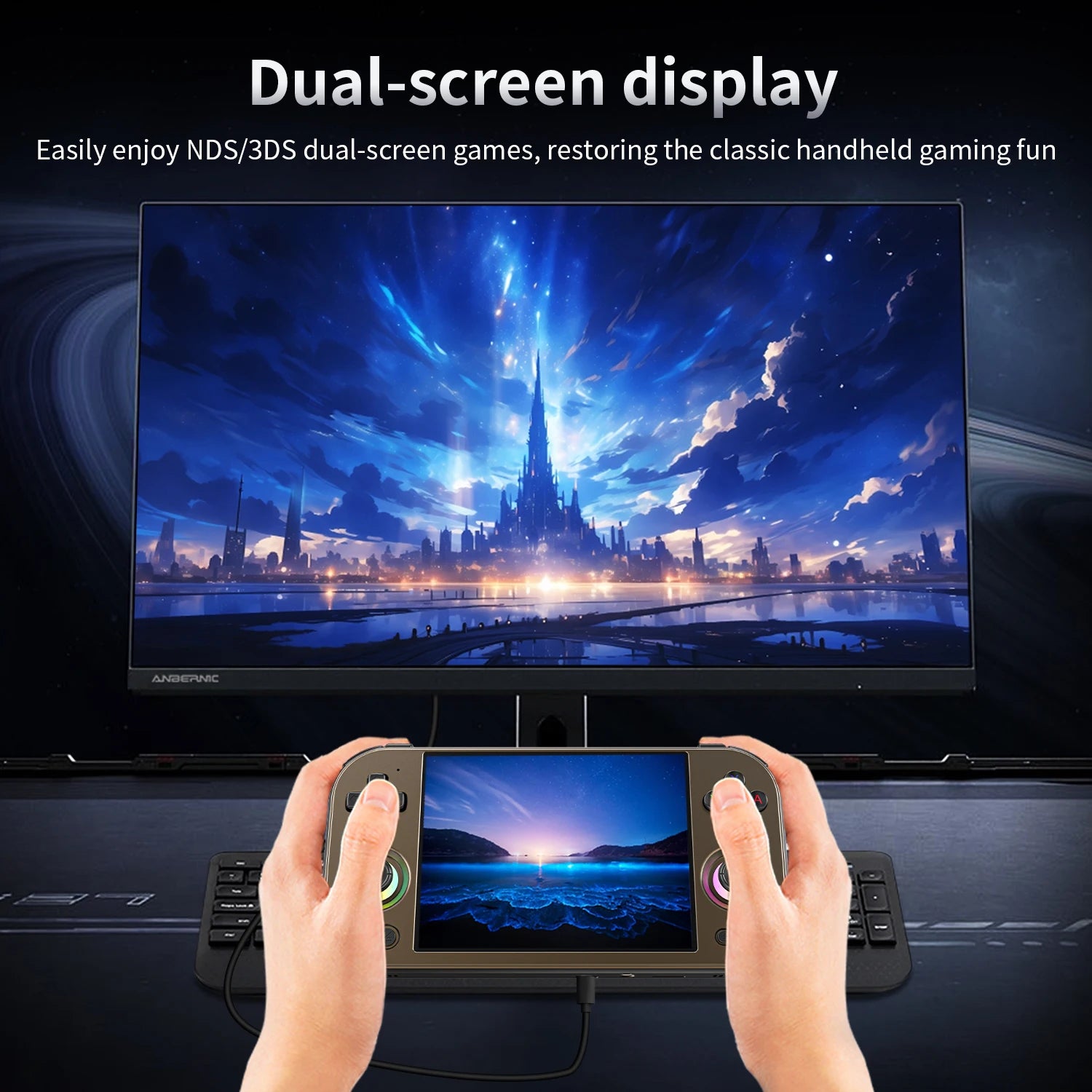 ANBERNIC RG 477M Retro Game Console Android 14 Dimensity 8300 Game Player 4.7-inch LTPS In-Cell Display RGB Hall Joystick RG477M