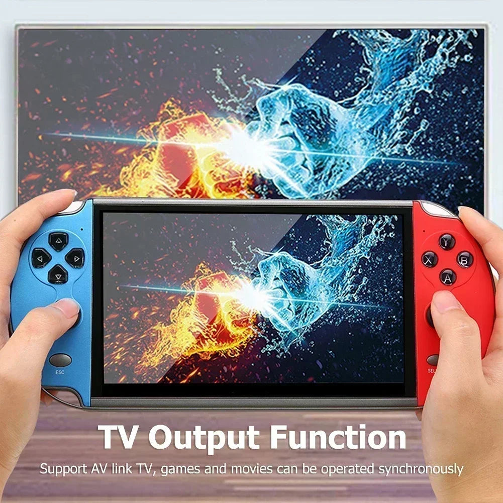 Retro X7 Handheld Game 4.3 Inch HD Large 8G Screen Classic Game Console Built-in 10000 Games Mini Handheld MP5 Video Game