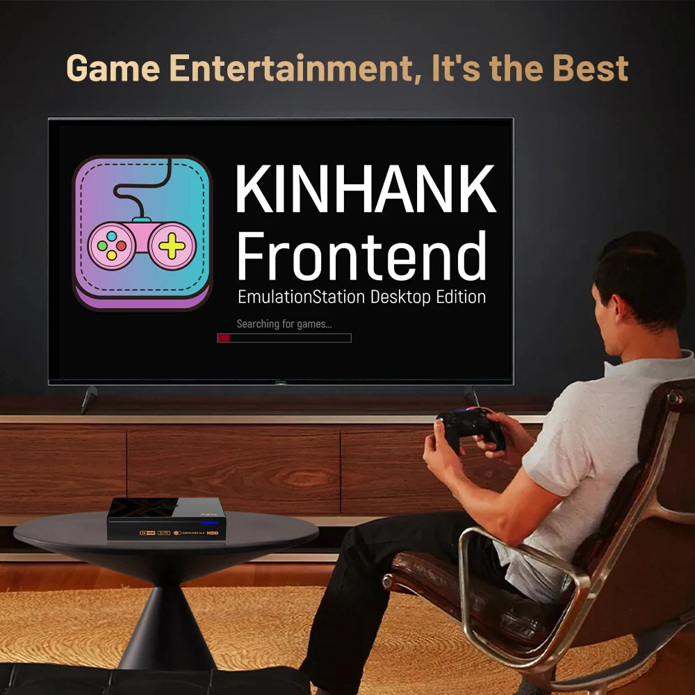 Kinhank Super Console X5 PRO Retro Video Game Consoles Plug and Play 4T with 16000 Games for PS2/WII/SS/DC/N64 Android 12 TV Box