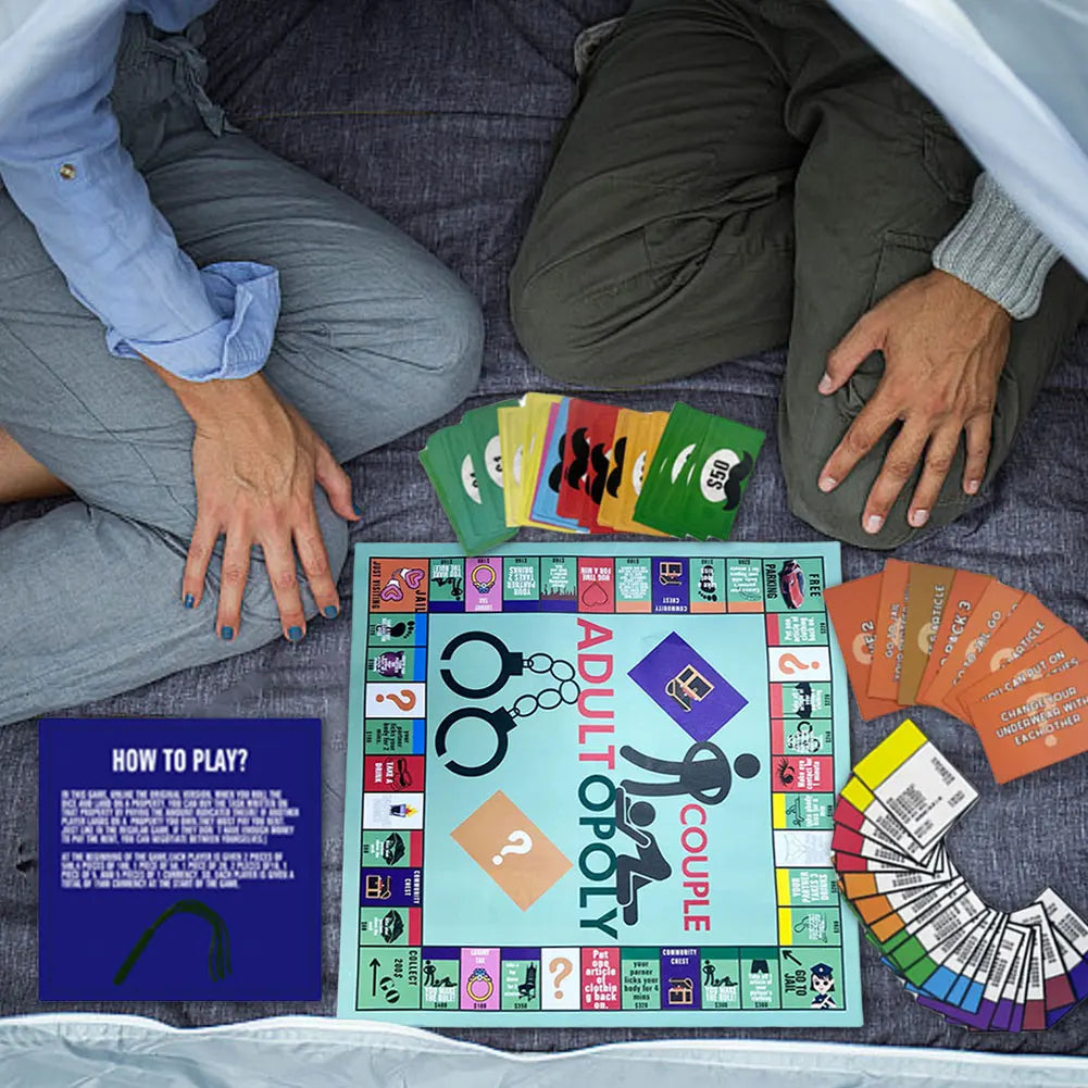 Adultopoly Board Game Couple Board Game Relationship Card Game Portable Couple Game Birthday Date Night Gifts for Husband Wife