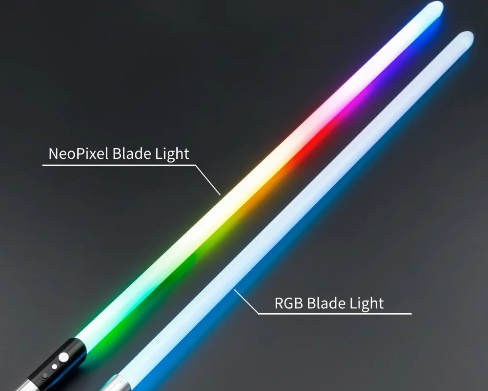 TXQSABER Kylo Ren SE Crossguard NeoPixel Lightsaber with 2 Side Blades Metal Hilt Heavy dueling Collection Laser Sword Jedi Toys