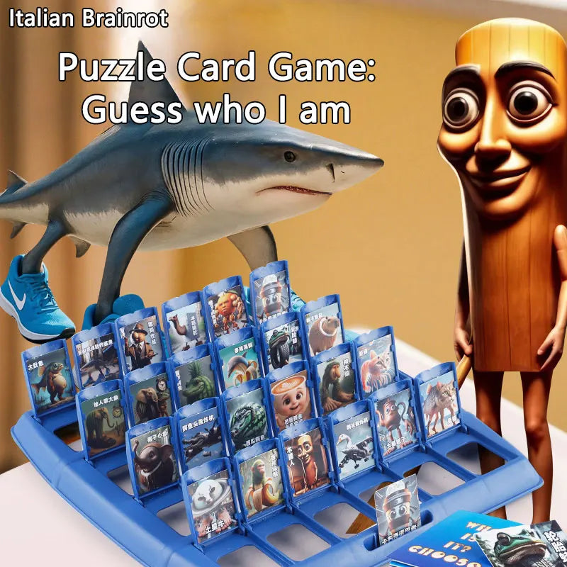 98pcs/Set Italian Brainrot Puzzle card game Tung Tung Sahur Tralalero Tralala Bombardino Crocodilo cards Toy Gift