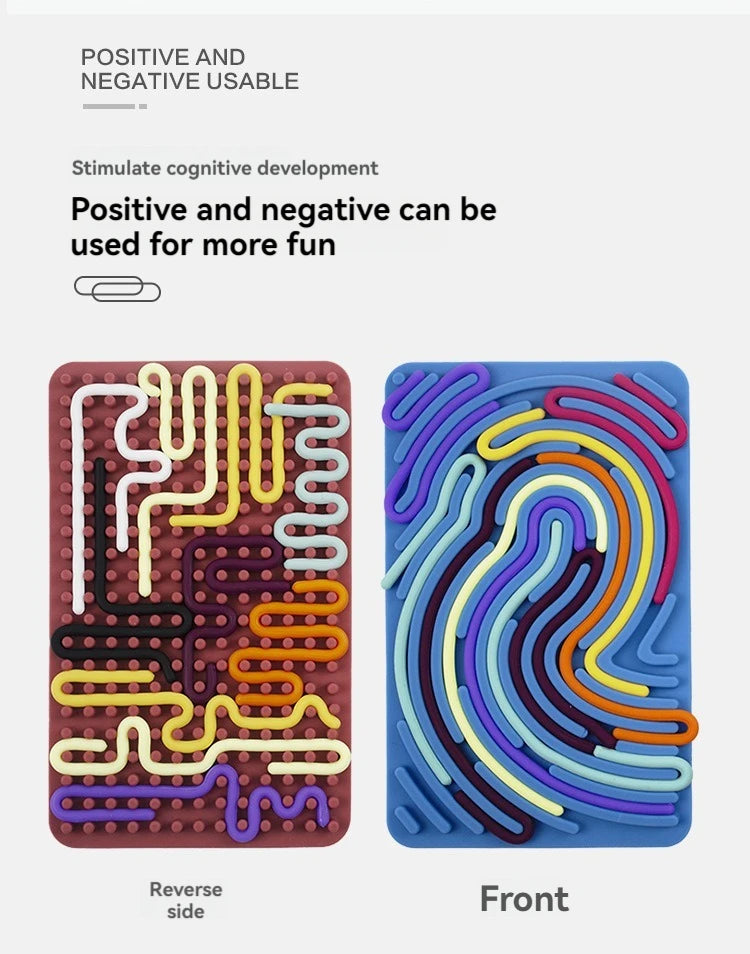 Silicone Sensory Activity Board Fidget Toys Children Relieve Stress Educational Toy Decompression Board Montessori Toy for Kids