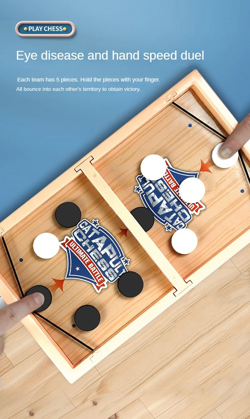 Table Hockey Paced Sling Puck Board Game Fast Sling Puck Winner Party Game Adult Child Family Game Desktop Battle Board Toys