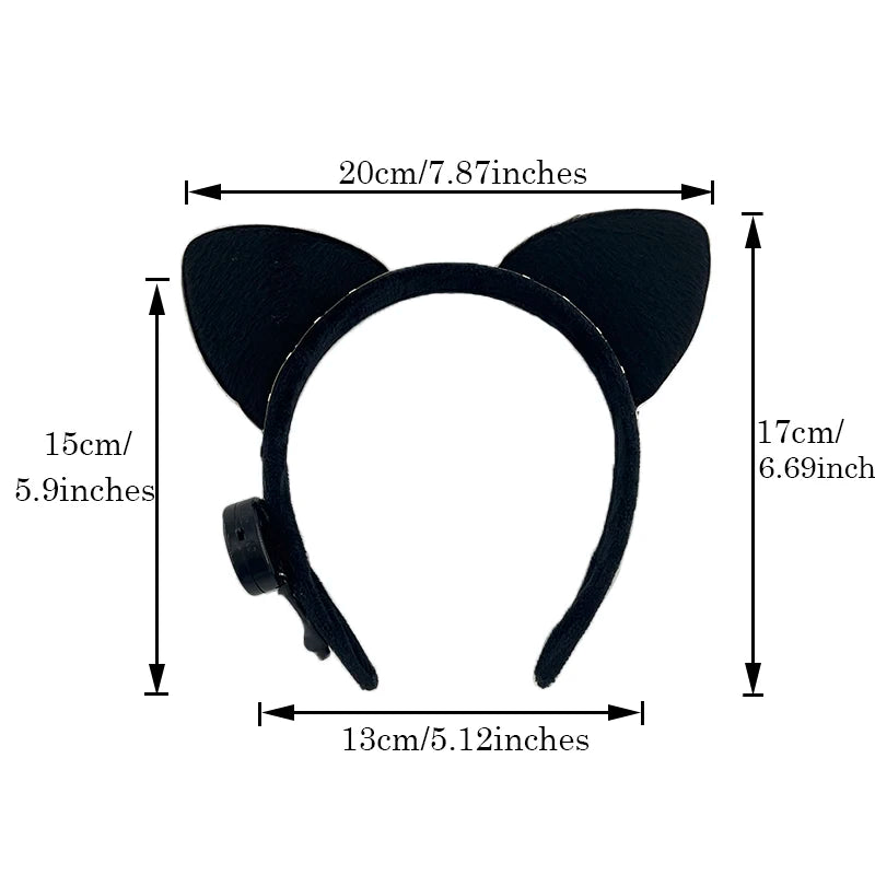 NEW LED Light up Headwear 6 Lighting colors Cat Ear LED Flashing Headband LED Headband Rave Women Girls Glow Party Supplies
