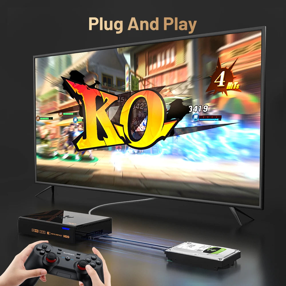Kinhank Super Console X5 PRO Retro Video Game Consoles Plug and Play 4T with 16000 Games for PS2/WII/SS/DC/N64 Android 12 TV Box