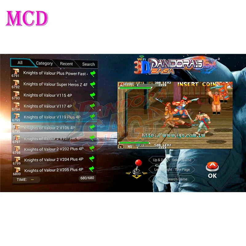 Retro Arcade 3D Pandora's Box EX WIFI8000 10888 in 1 Save Function Multiplayer Support Add Game 4 Players for Gaming Cabinet