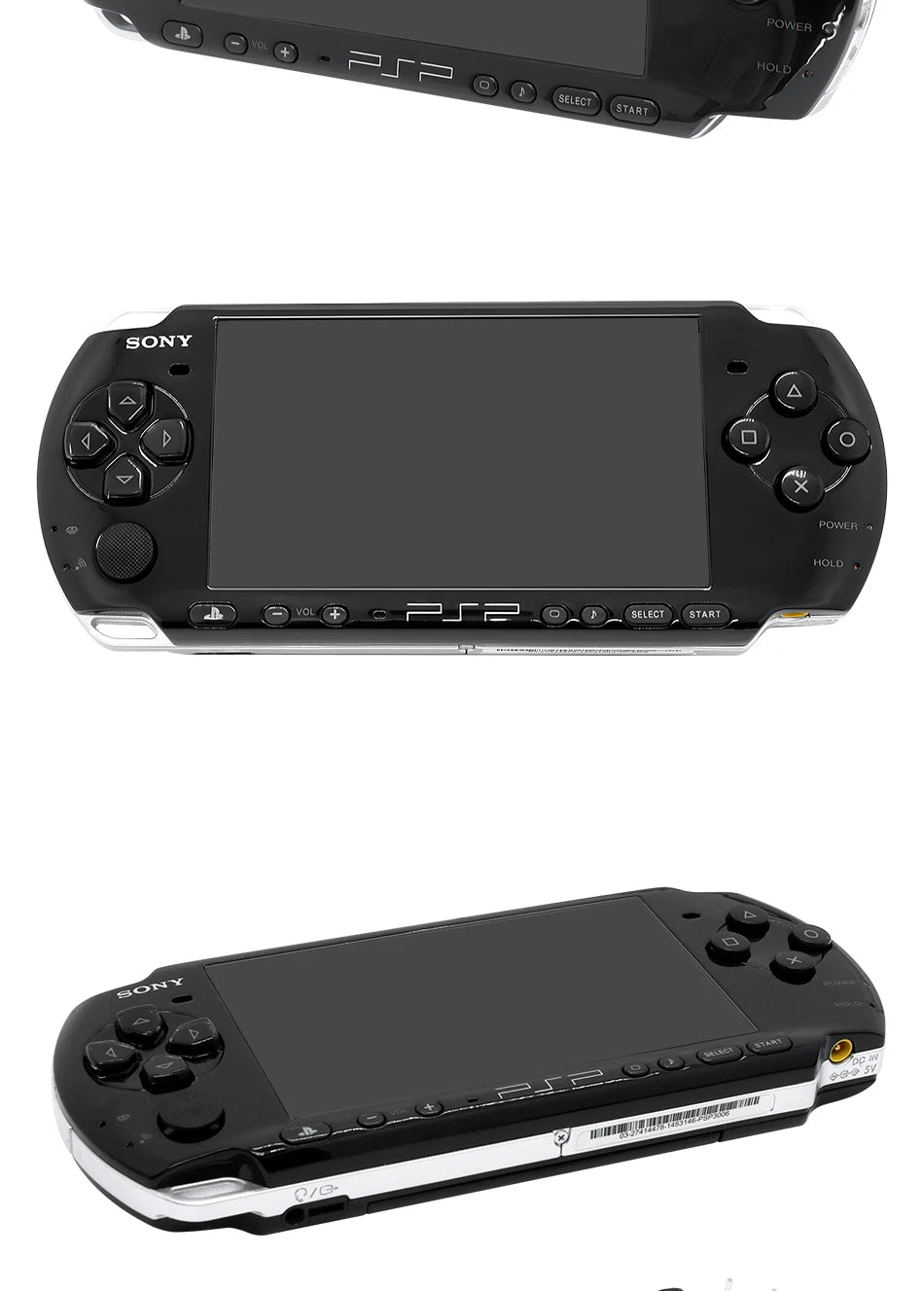 100% Original Sony psp 3000 (PSP-3006) PIANO BLACK PSP3000 Game Console PlayStation Handheld GBA Arcade Game Console (Gift Game)