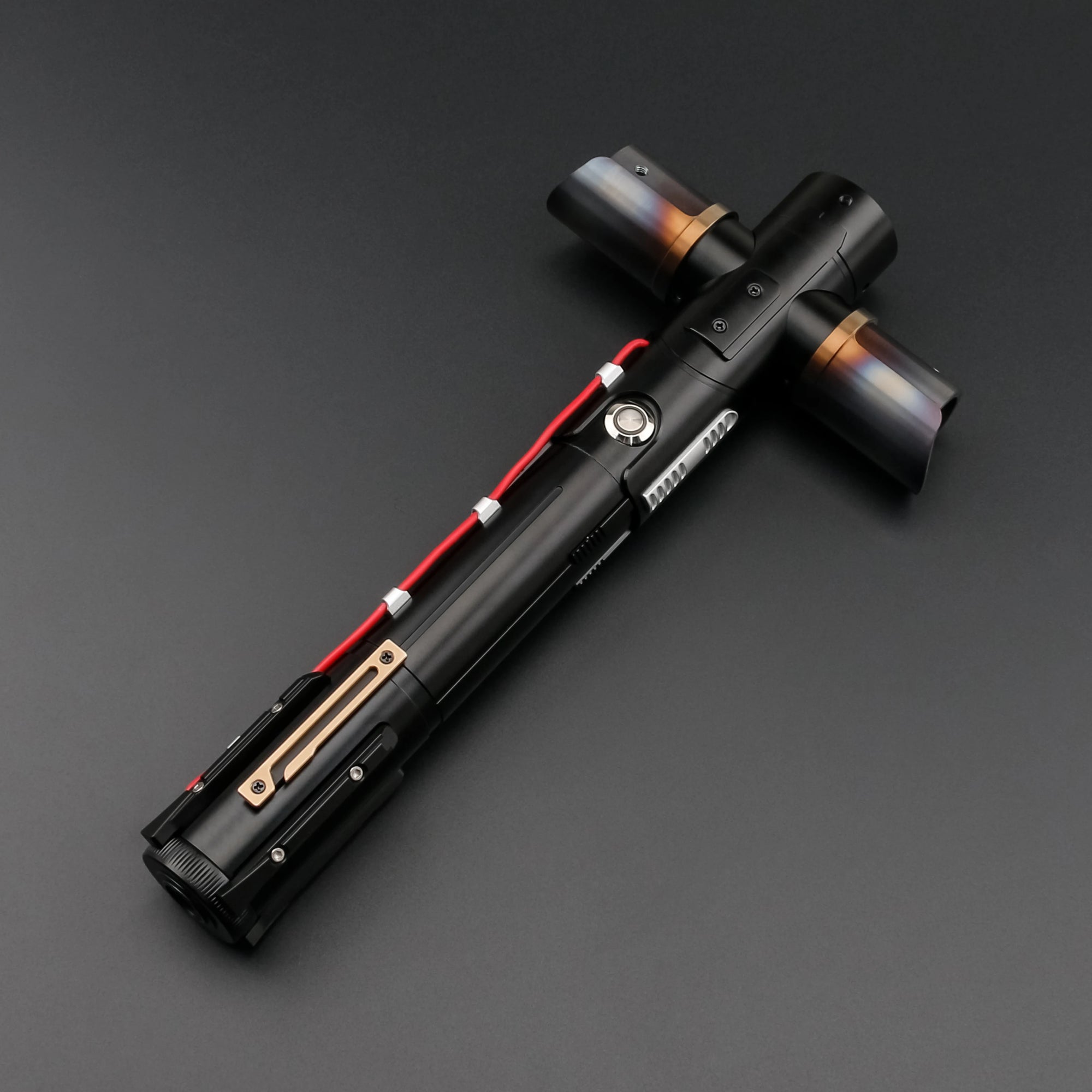 TXQSABER Kylo Ren SE Crossguard NeoPixel Lightsaber with 2 Side Blades Metal Hilt Heavy dueling Collection Laser Sword Jedi Toys