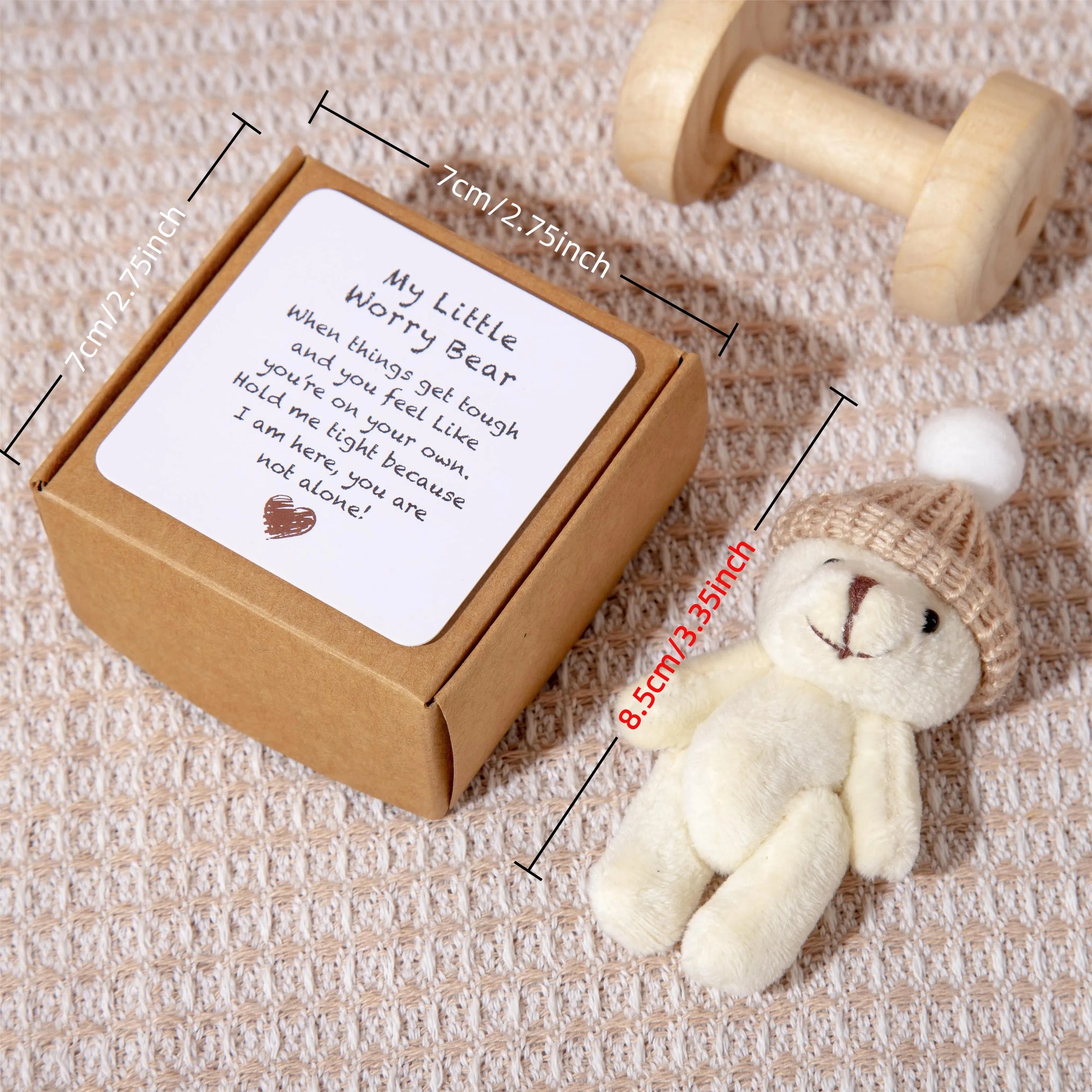 Pocket Teddy Bear Mini Plush Bears In Box, Little Pocket Bears With Inspirational Card, Sympathy Gifts For Graduation Birth