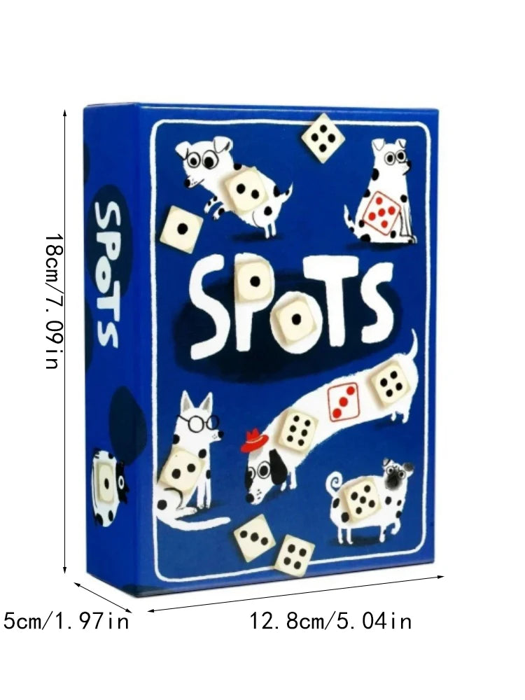Spots - A Game About Rolling Dice To Boost Your Luck And The Dog Board Game English Cards Games Family Interactive Games