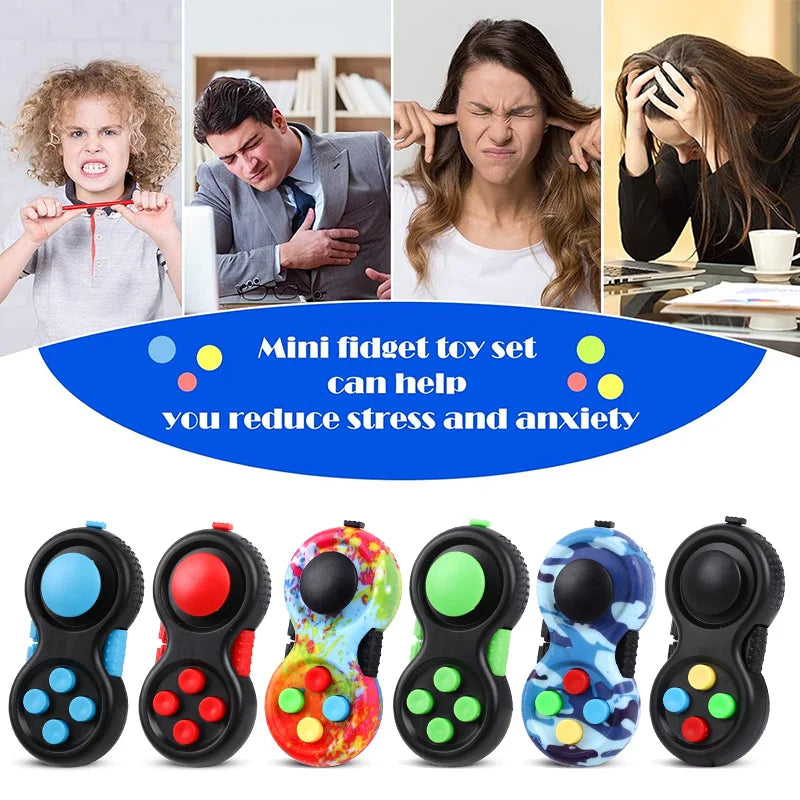 8/1pcs Fidget Pad Game Controller Toy Kids Adult Birthday Party Favors Goodie Pinata Filler Anxiety Stress Relief Christmas Gift