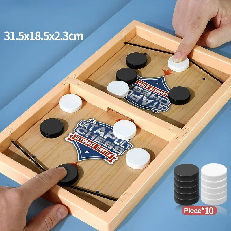 Table Hockey Paced Sling Puck Board Game Fast Sling Puck Winner Party Game Adult Child Family Game Desktop Battle Board Toys