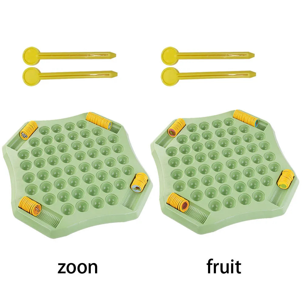 Animal/Fruit Flip Chess 54 Cards Memory Chess Game Cartoon Logical Thinking Cognitive Animal Learning Chess For 2-4 Player