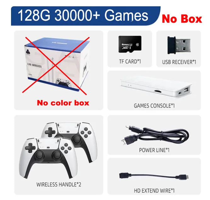 M15 Plus Game Stick 4K Mini Video Game Console 30000+ Games TV Handheld Game Console Dual Gamepads HD Output Retro Games