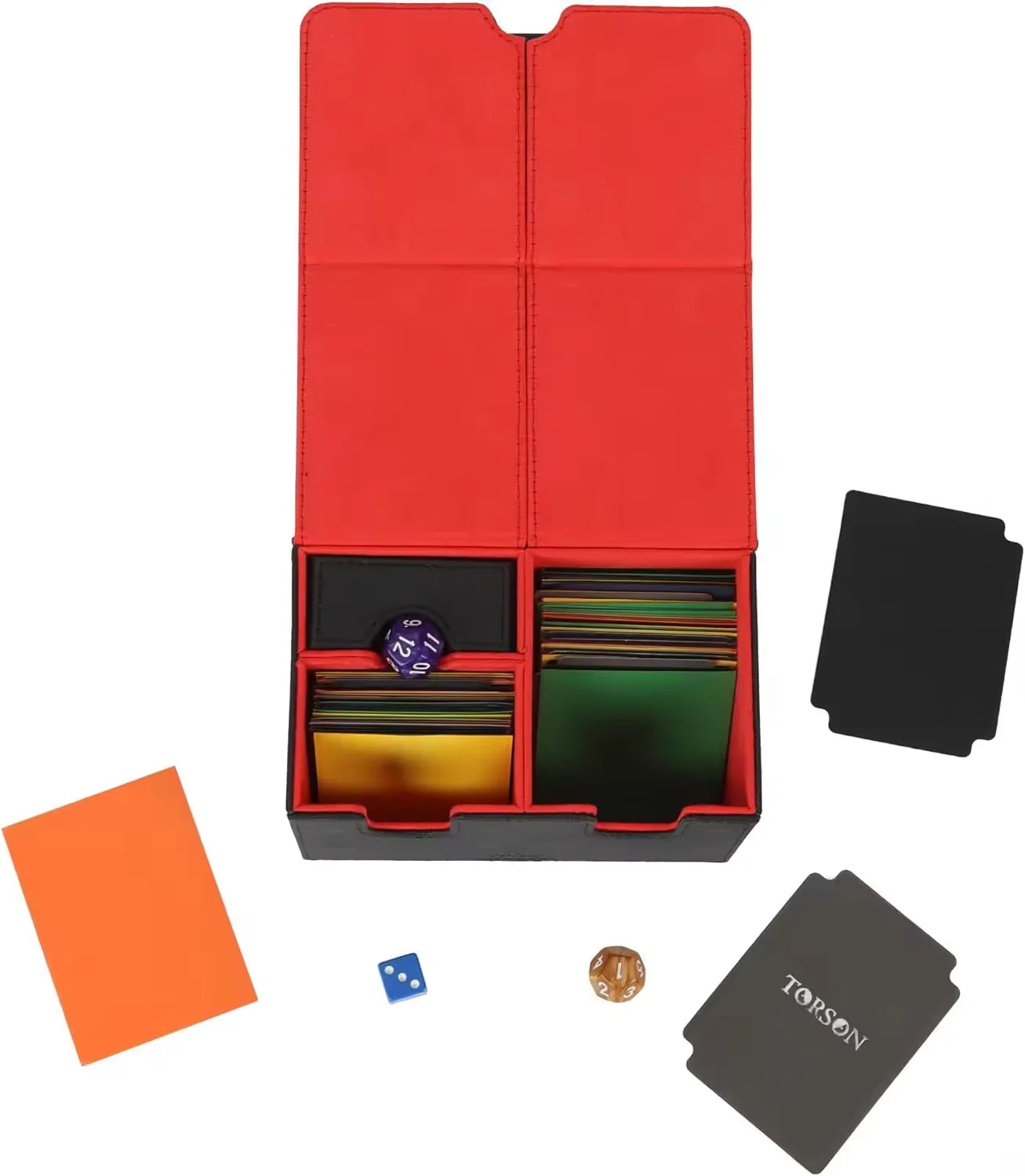 Card storage box card box big brand box solid color storage box top side installation toys games collection card for Trading