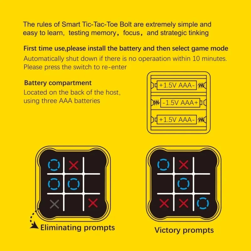 Tic Tac Toe Electronic Chessboard Multifunctional Children's Education Strategy Toy Interactive Brain Game Parent-Child Fun