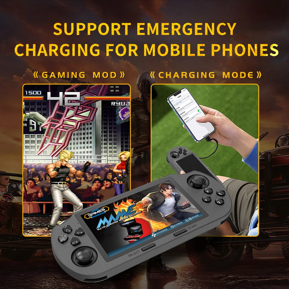 SF3000 Portable Mini Handheld Game Player 4.5 Inch IPS Screen Retro Video Game Console Built-in 20000+ Games for PS1/GBA/SFC