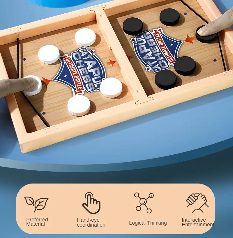 Table Hockey Paced Sling Puck Board Game Fast Sling Puck Winner Party Game Adult Child Family Game Desktop Battle Board Toys