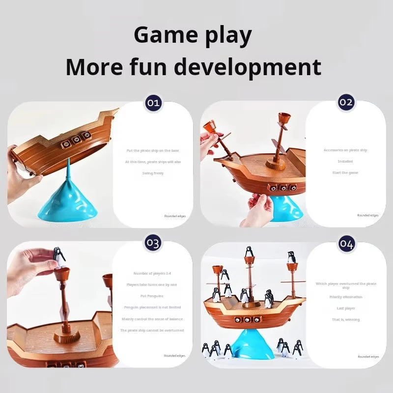 Iceberg Stacked Penguin Balanced toys Board Game Puzzle Toys Early Education Gathering party game props birthday gift for kids