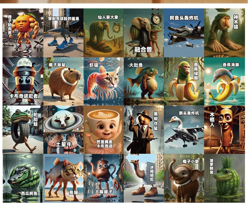 98pcs/Set Italian Brainrot Puzzle card game Tung Tung Sahur Tralalero Tralala Bombardino Crocodilo cards Toy Gift