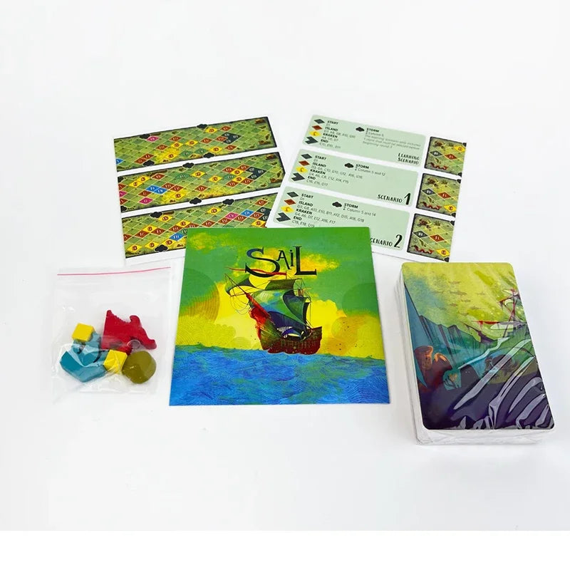 SAIL Board Game English Version with German Style Cards Two Player Cooperation Party Night Game Set