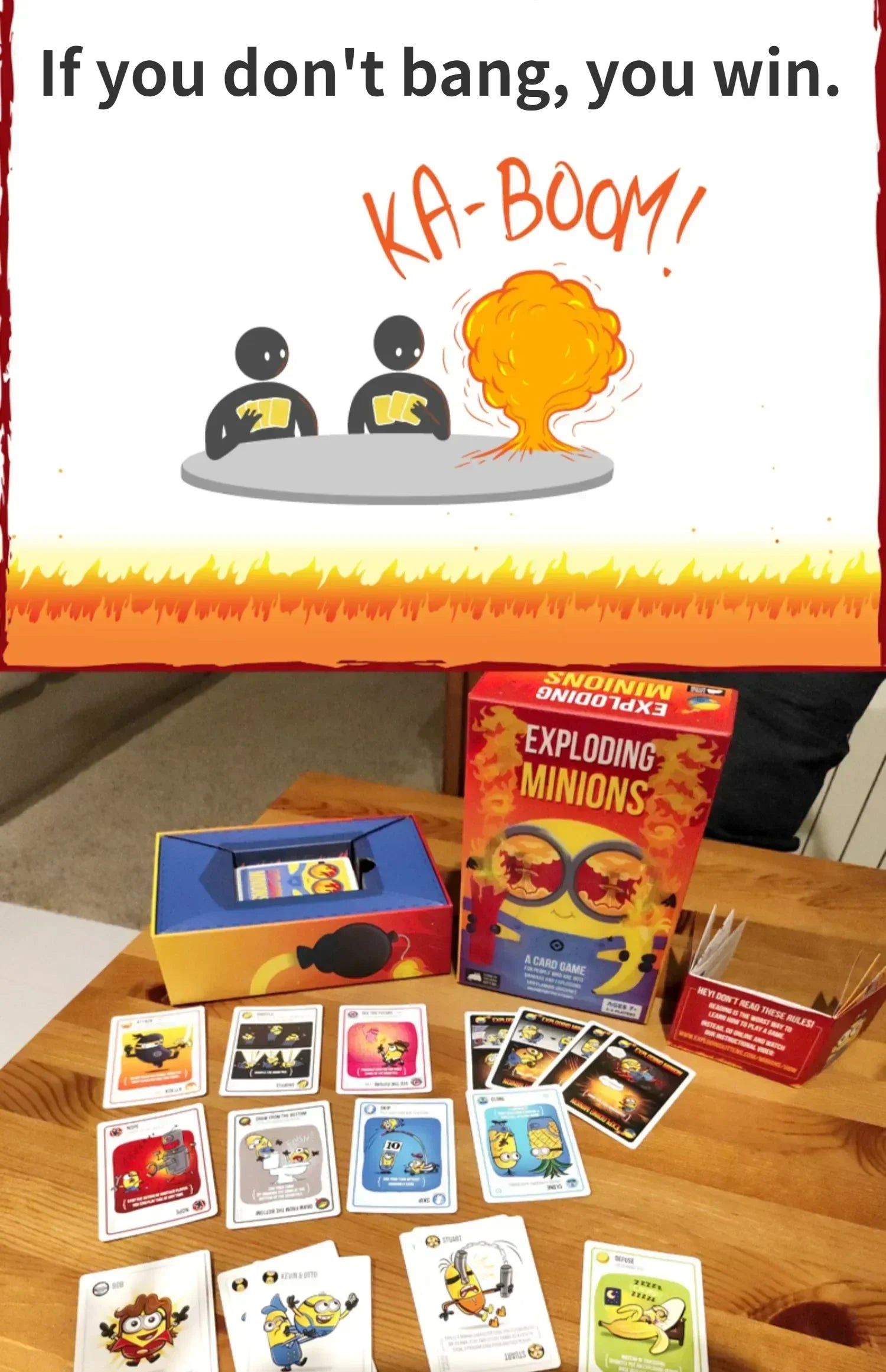 Exploding Minions Exploding Cat Series English Version Board Game Friends Casual Gathering Card Multiplayer Game Collection Gift